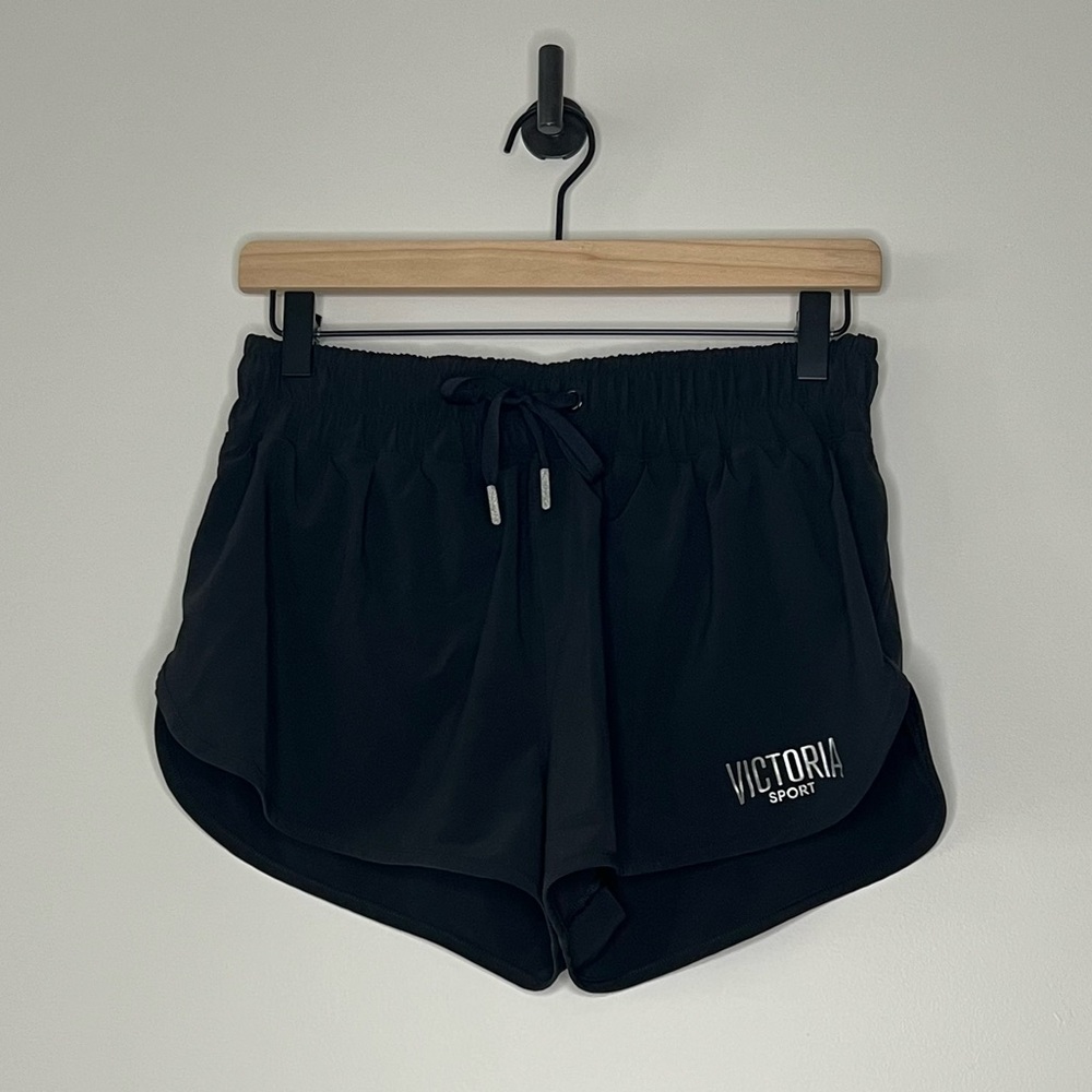 Victoria’s Secret Sport Black Active Short with Built-In Bikini Short (S)